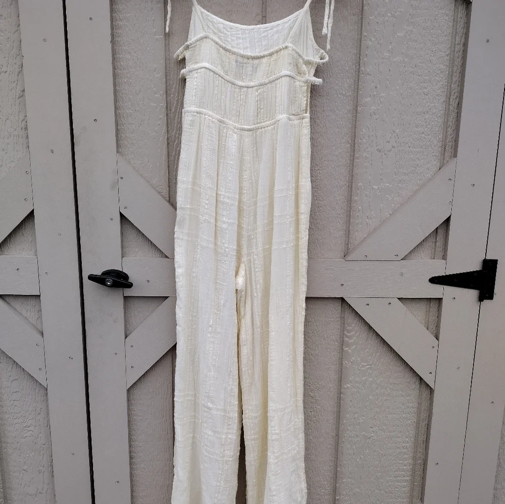 Urban Outfitters UO Courtney Tie Shoulder Jumpsuit Size Small